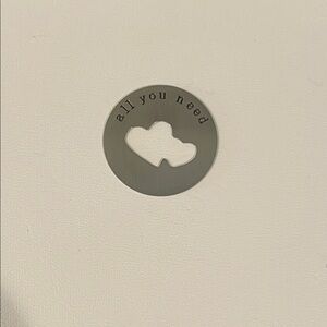 Origami Owl Silver Heart Cutout Locket Plate